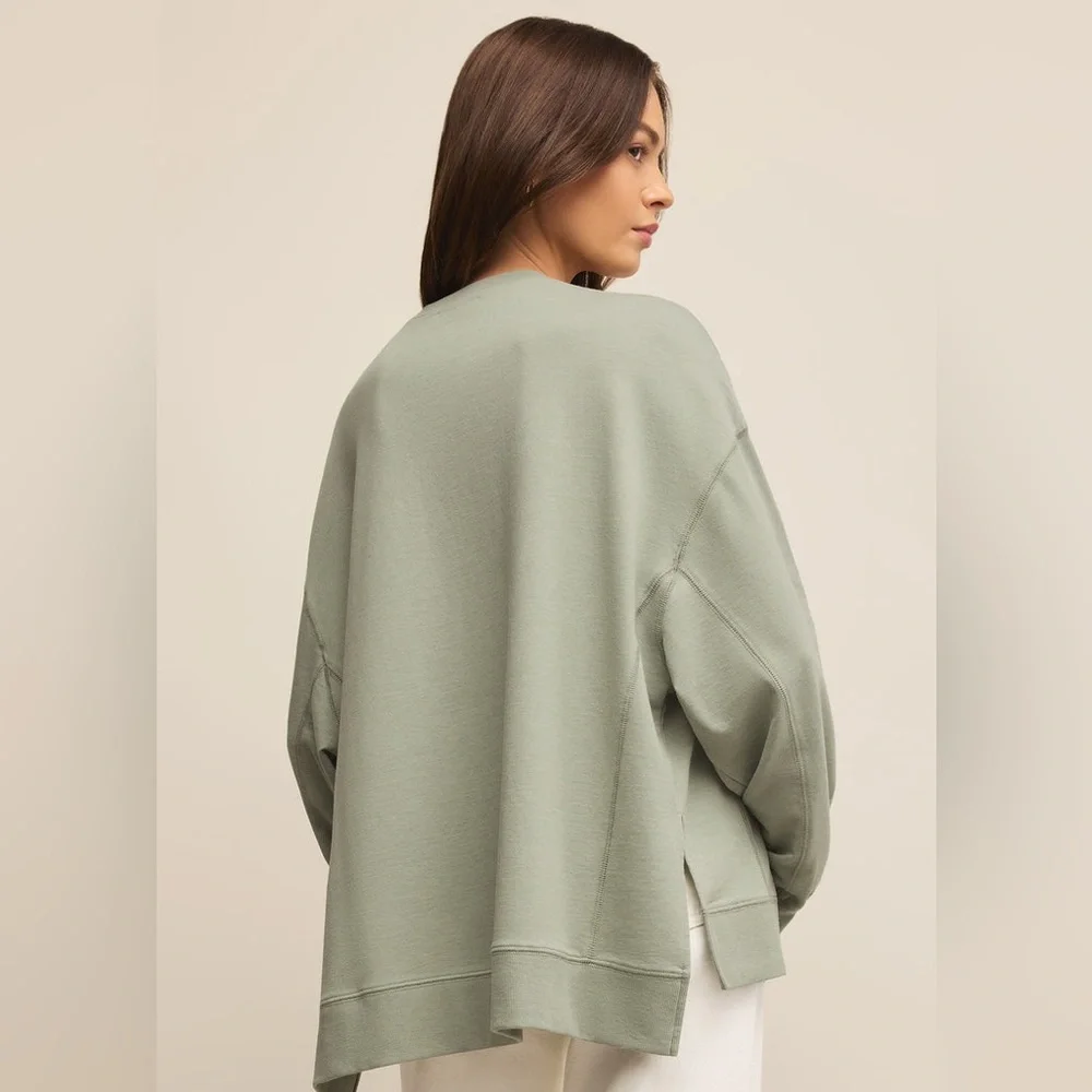 Z SUPPLY Ombre Weekender Pullover L Oversized Cozy - Picture 5 of 7